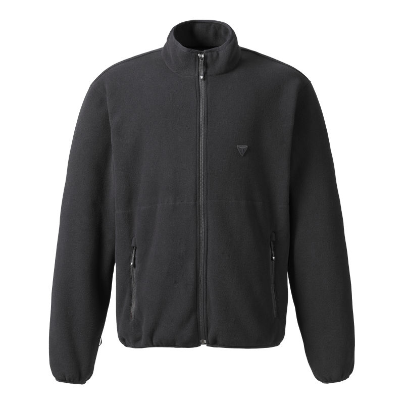 Men's Fleece Mid-Layer Black Jacket | Motorcycle Clothing