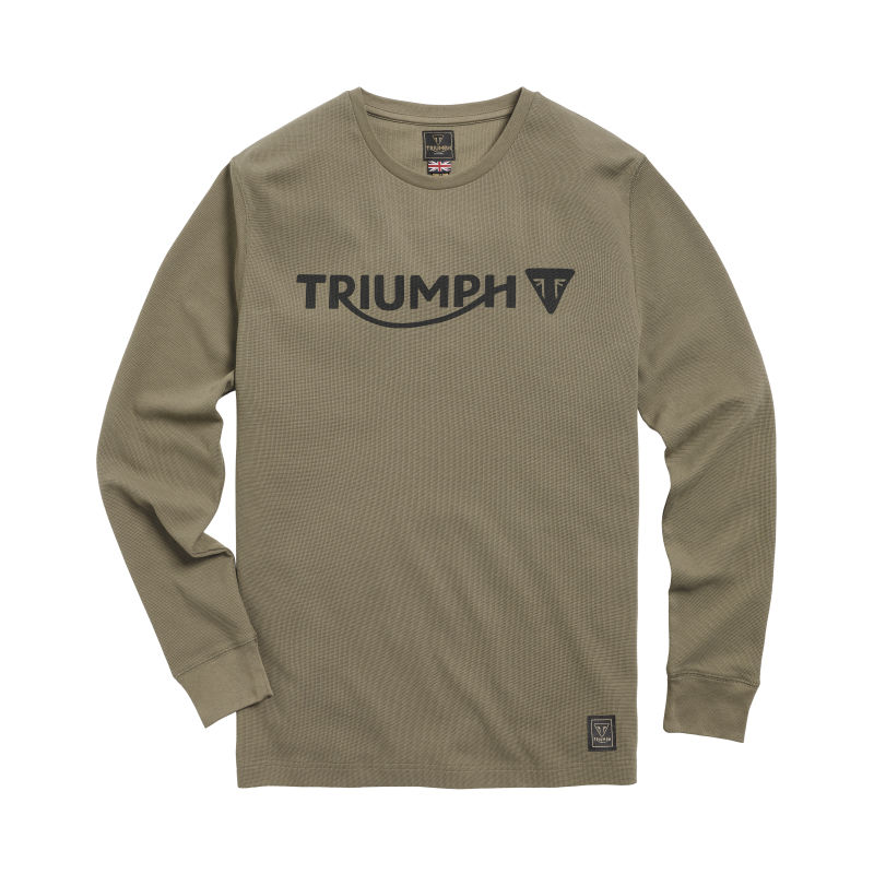 Bettmann Long Sleeve Khaki Logo T-shirt |Casual Clothing
