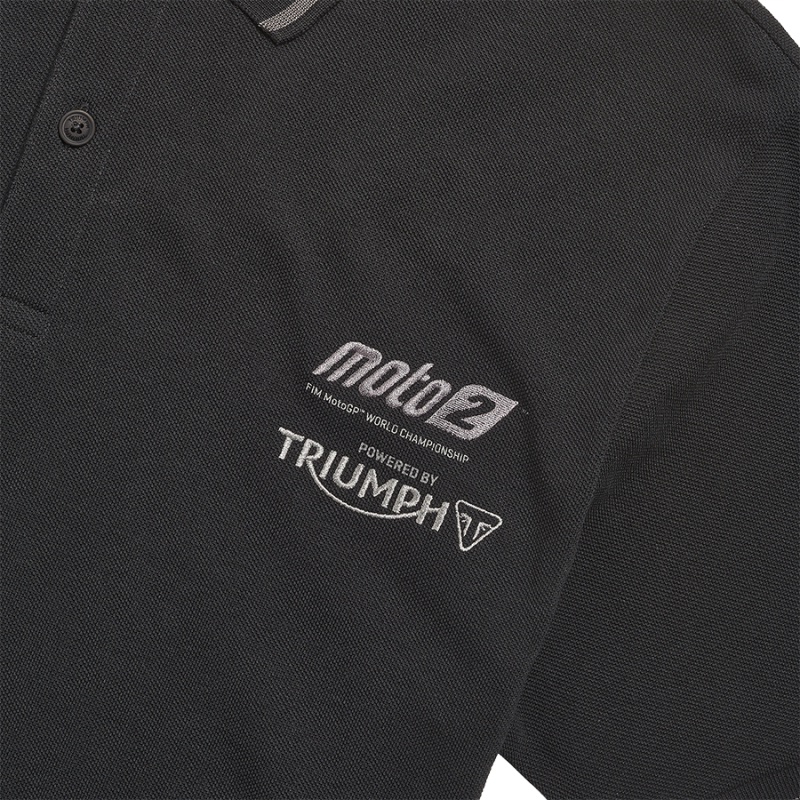 Polo Moto2 GP en noir Accessoires officiels Triumph