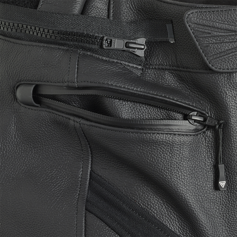 Triple Leather Roadster Black Unisex Riding Pants Motorcycle Clothing