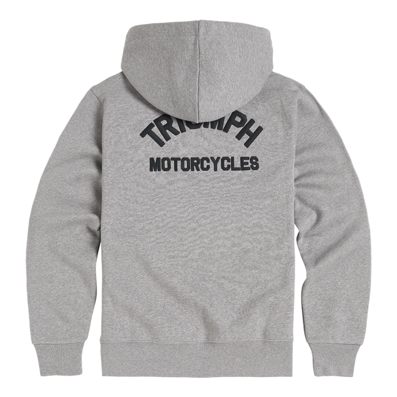 Dolan Left Chest Logo Full Zip Hoodie in Grey Casual Clothing