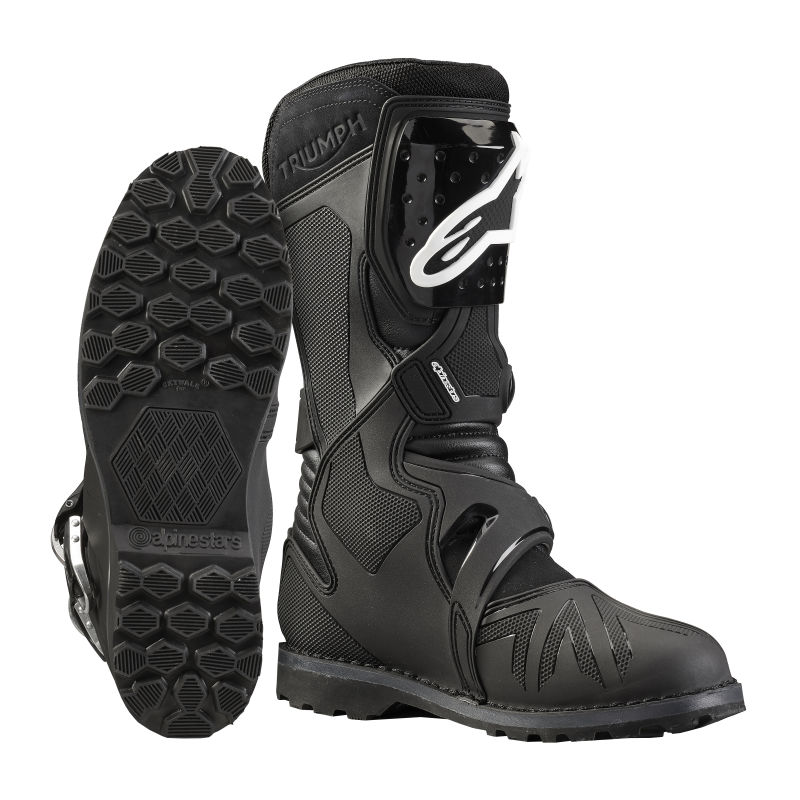 Men s Leather Waterproof GORE TEX Motorcycle Boots Black Size 47 Triumph Motorcycles Clothing