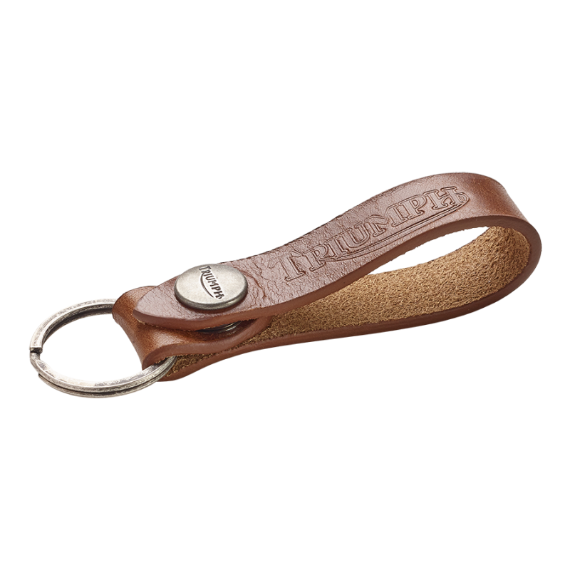 Premium Leather Tan Keyring Triumph Heritage