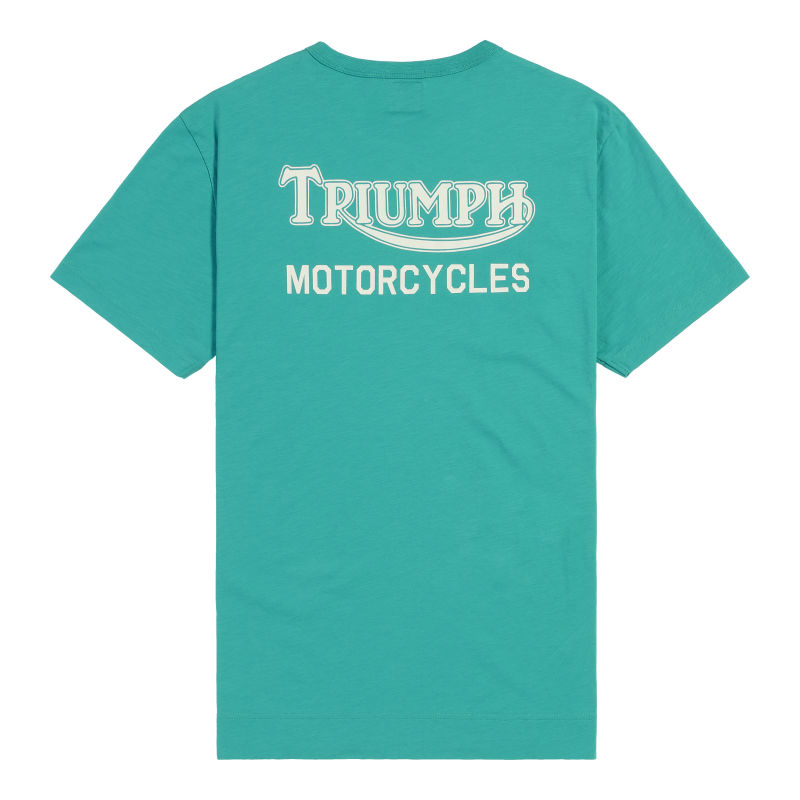 Adcote Back Print Tee Cotton Triumph Motorcycles Clothing