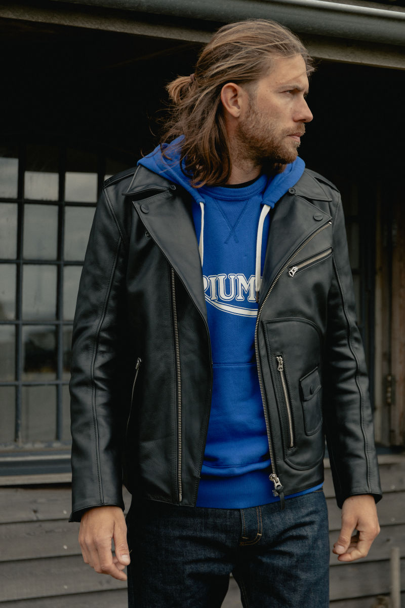 Cobalt blue moto jacket cheap