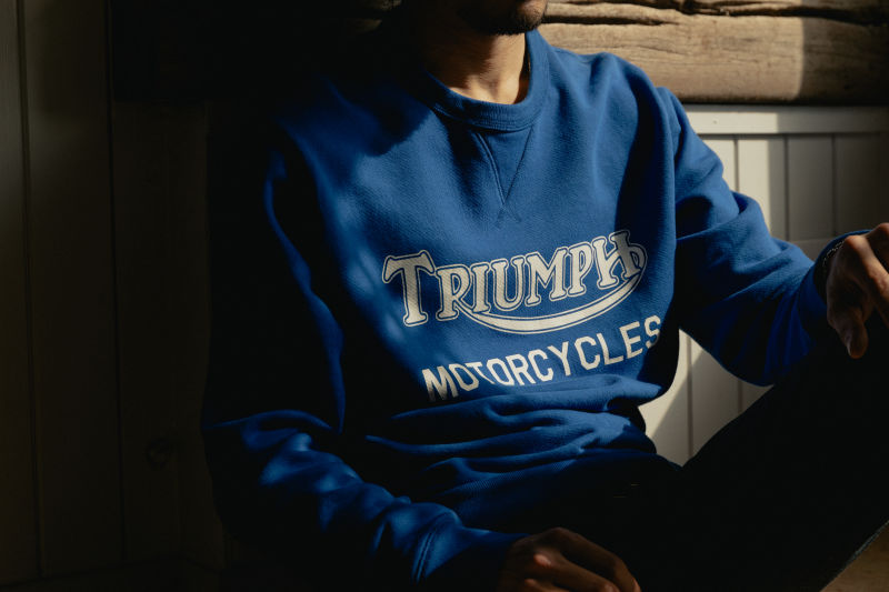 Radial Heavy Crew Sweat Cotton Triumph Motorcycles Clothing