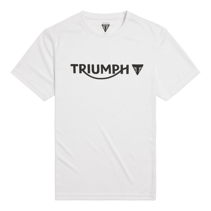 Rapid Dry Crew Neck Tee in White Motorcycle Clothing