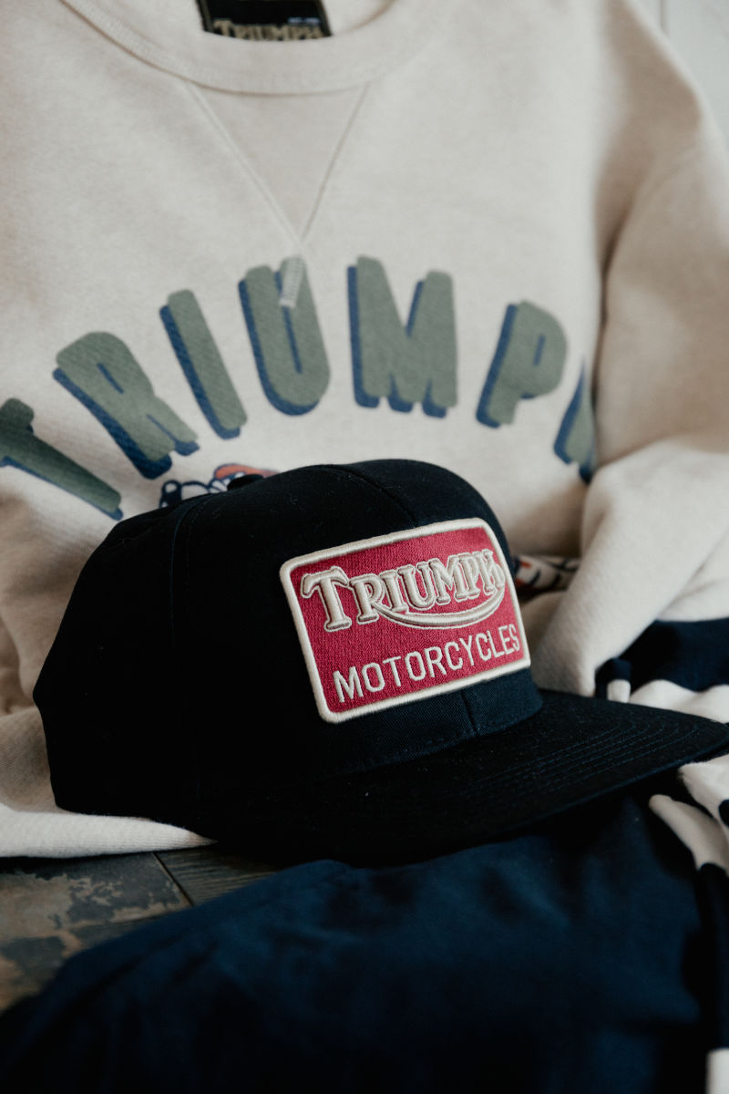 Straggler Flat Peak Cap Cotton Triumph Motorcycles Clothing