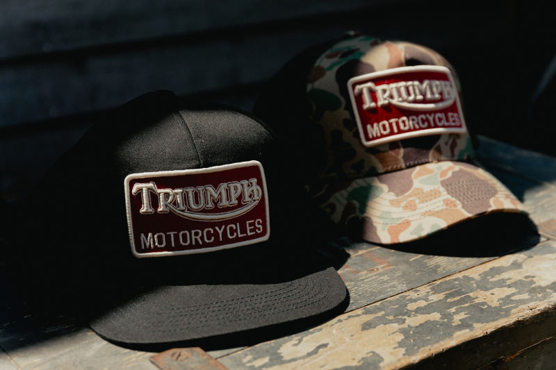 Straggler Flat Peak Cap Cotton Triumph Motorcycles Clothing