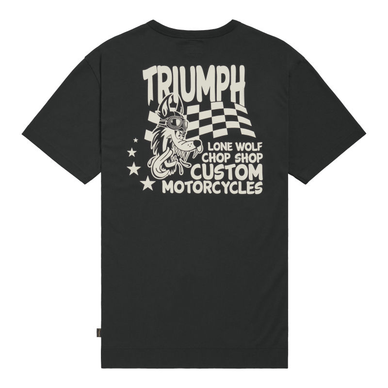 Lone Wolf Grafik-T-Shirt in Schwarz | Triumph Heritage