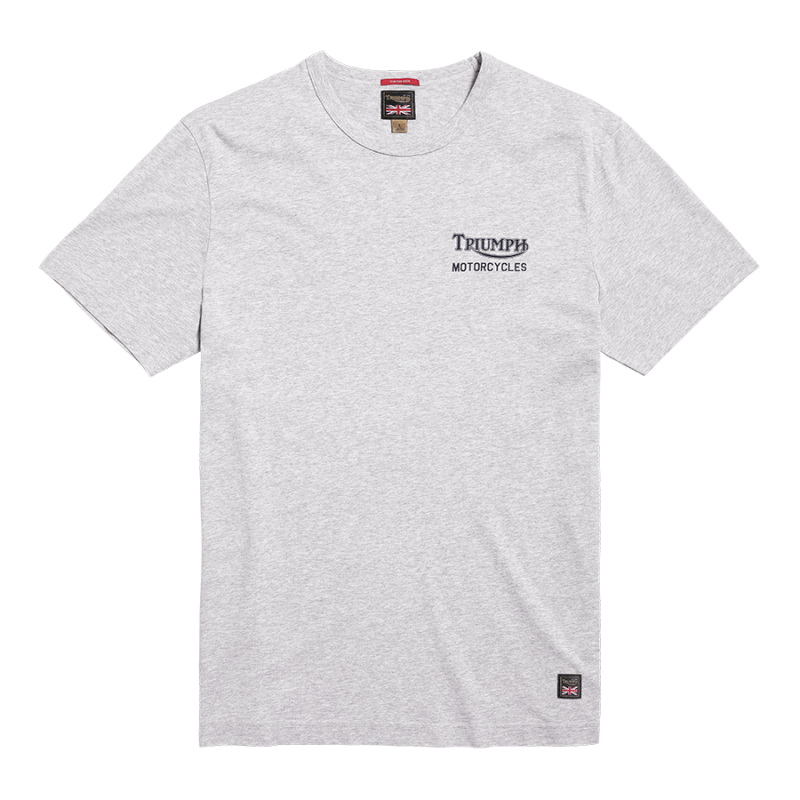 Adcote Back Print Graphic T-shirt in Grey| Triumph Heritage