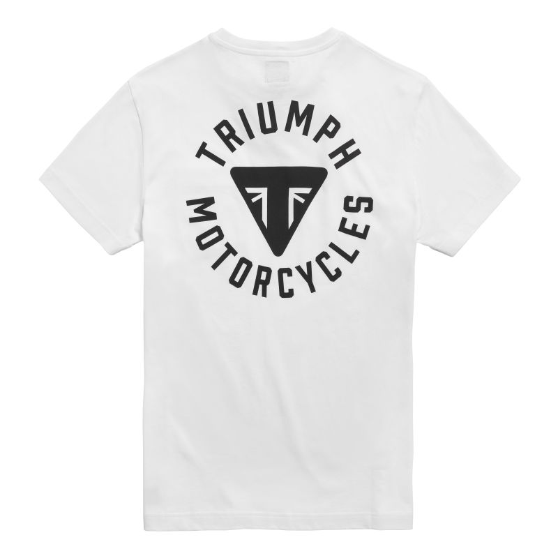 Newlyn Ring Logo T-shirt in White |Official Triumph Merchandise