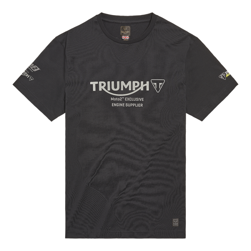 Moto2 GP Triumph Racing Back Print T shirt in Black Casual Clothing
