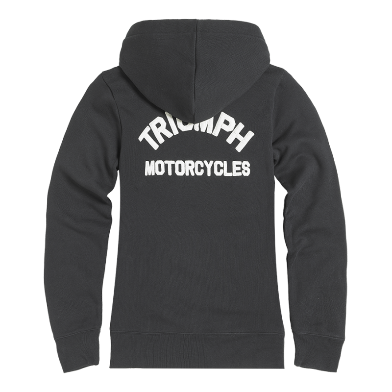 Lilly Logo Womens Full Zip Hoodie in Black Casual Clothing