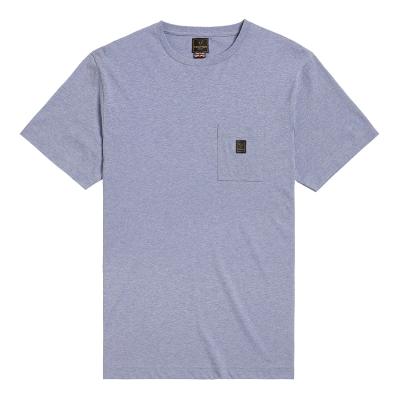 Ditchling Back Logo Pocket T-shirt in Blue |Casual Clothing