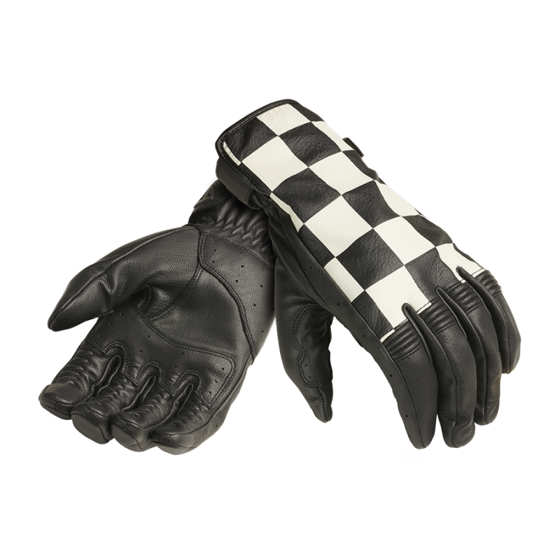 Checkerboard Leather Gloves