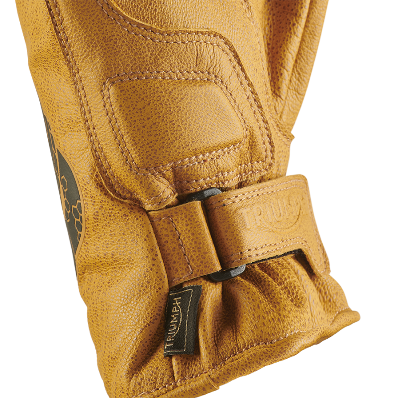Spark Snake Graphic Leather Yellow Riding Gloves | Motorcycle Clothing
