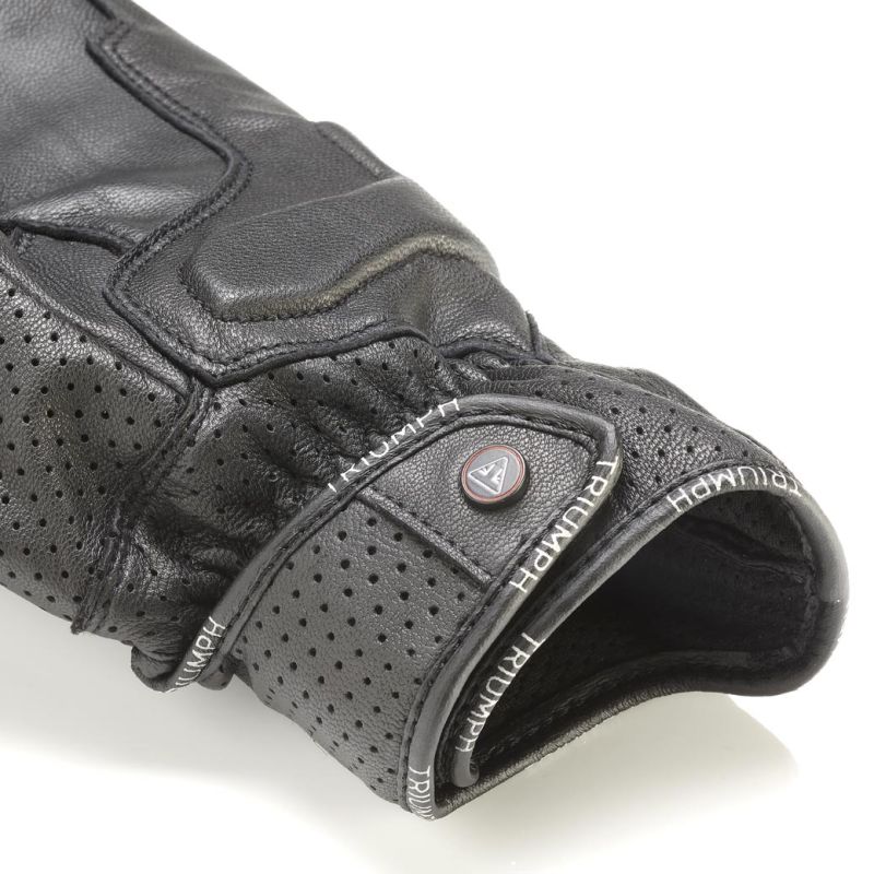 Jansson Perforated Black Leather Gloves | Motorcycle Clothing
