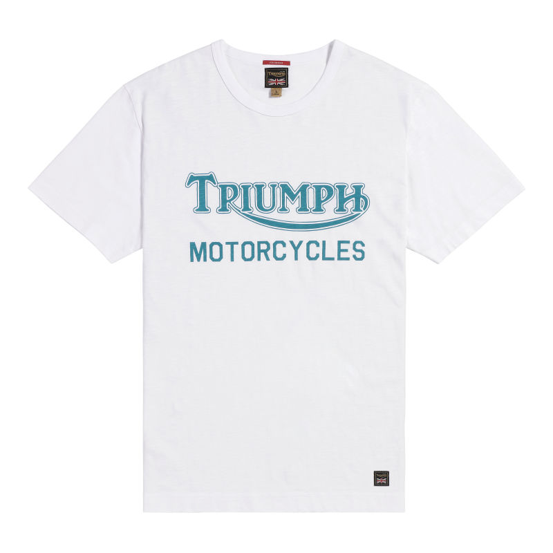 Barwell Logo T-shirt in White | Triumph Heritage