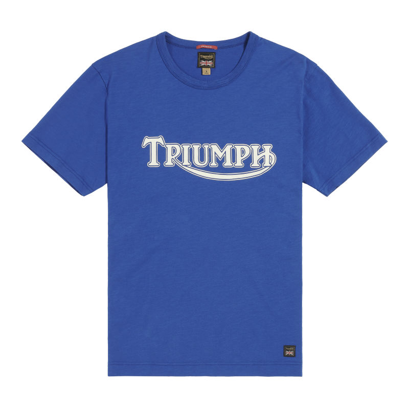 Fork Seal Heritage Logo T-shirt in Cobalt Blue | Triumph Heritage