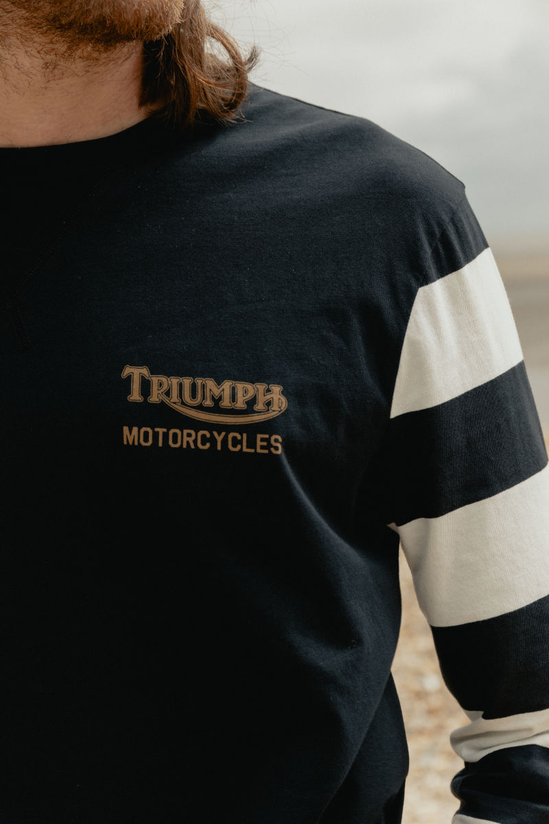 Sea Shanty Mermaid Biker Graphic T-shirt in Black & Bone | Triumph 