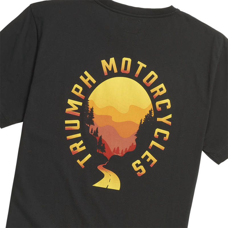 Sunset Grafik-T-Shirt in Schwarz