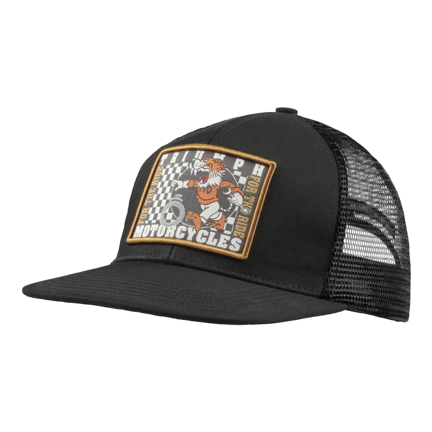 110 Flat Peak Trucker Cap, view 1