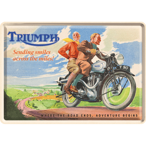 Triumph - Sending Smiles Metal Postcard