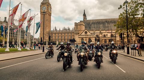 The Distinguished Gentleman's Ride in front of Big Ben
