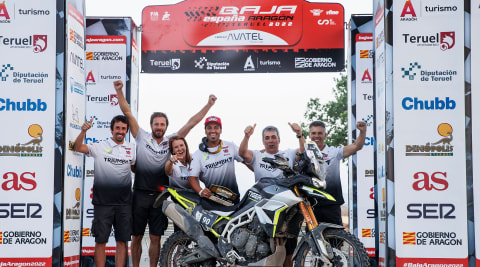 Baja Aragon Race Win Podium Image