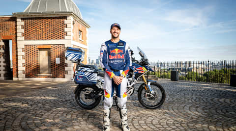 Sam sunderland begins ultimate around-the-world challenge on triumph tiger 1200 