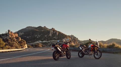 Triumph Tiger 900 GT Pro & Rally Pro at sunset