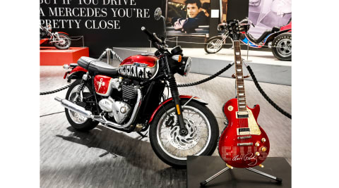 One-of-a-kind ‘Elvis Presley’ Triumph and matching Gibson guitar 