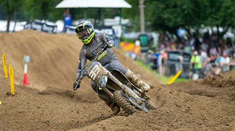 Jakel Swoll riding a Triumph Tf 250-X at the AMA Pro Motocross Round 7