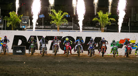 Jalek Swoll back on the Triumph TF 250-X at the third round of the Monster Energy AMA 250SX East championship held in Daytona