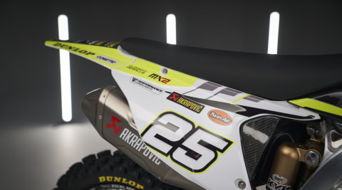 Triumph racing partnership with akrapovič TF 250-X motocross bike