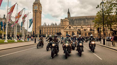 The Distinguished Gentleman's Ride in front of Big Ben