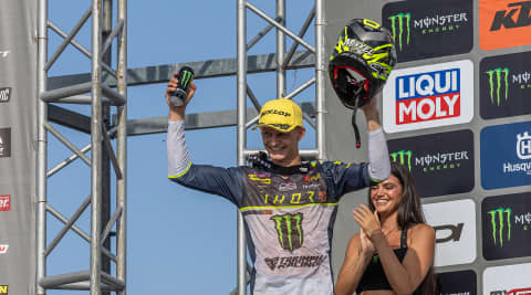 Mikkel Harrup on the Podium at MXGP of Lombok