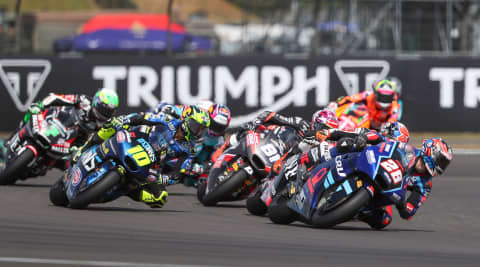 Triumph Street Triple 765 bikes at Triple Trophy Moto2 round 7