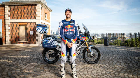 Sam sunderland begins ultimate around-the-world challenge on triumph tiger 1200.
