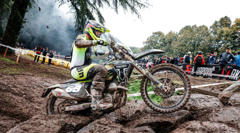Mikael Persson at EnduroGP on Triumph TF 250-E