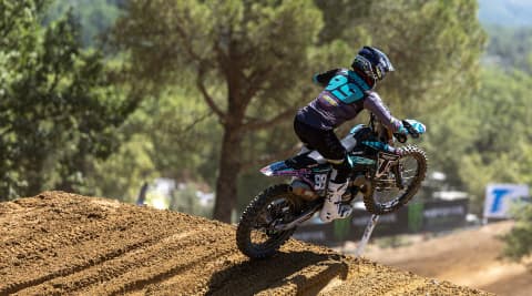 Guillem Farres riding Triumph TF 250 X at MXGP Italy