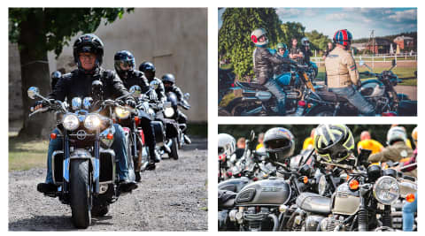 Montage of images from the 12th Classic Triumph Gathering Poland