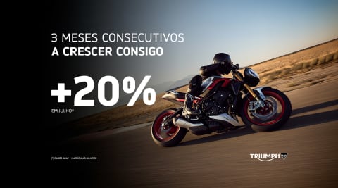 Triumph volta a crescer 20% em Julho 