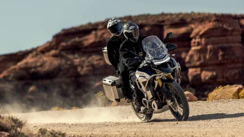 Two riders on Triumph Tiger 1200 Rally Explorer