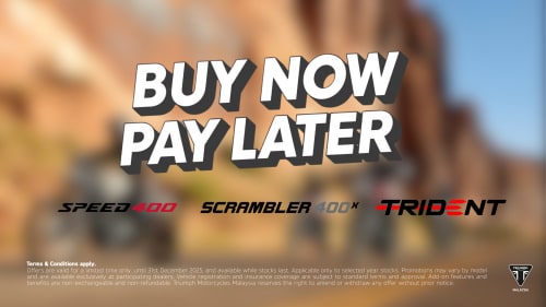 Buy now, pay later offer for trident 660 and T series
