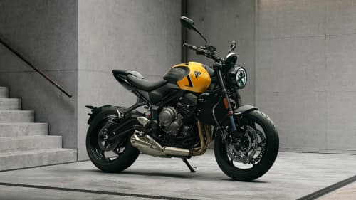 Trident 660 in Cosmic Yellow