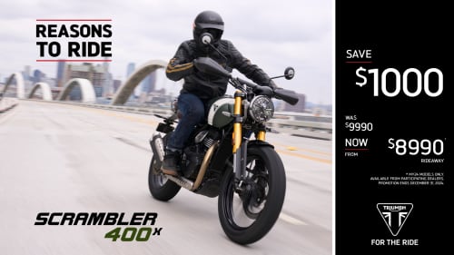 Triumph motorcycles offers deals