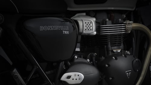 Triumph Bonneville T100 detail engine shot