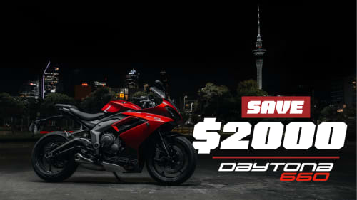 Triumph Daytona 660 save $2000 offer